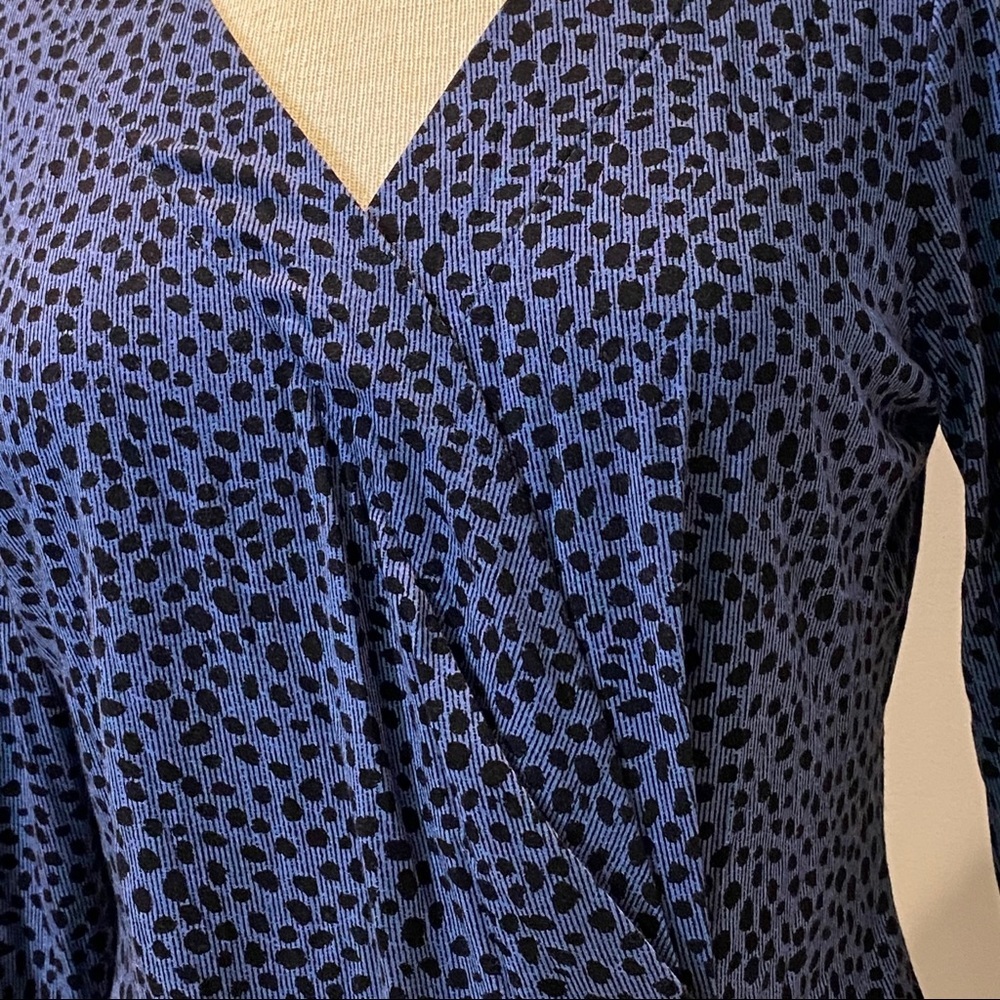 Lisa Rinna V-Neck Pleat Longsleeve Top - Picture 7 of 13